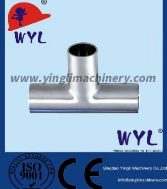 Sanitary welded lengthened tee